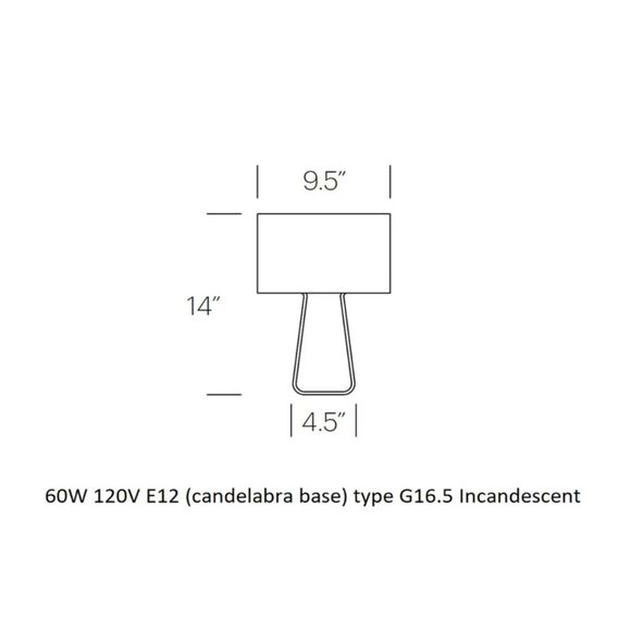 Pablo Designs Tube Top Table Lamp – Yellow Acrylic Base, Modern Minimalist, 14” - Picture 12 of 12